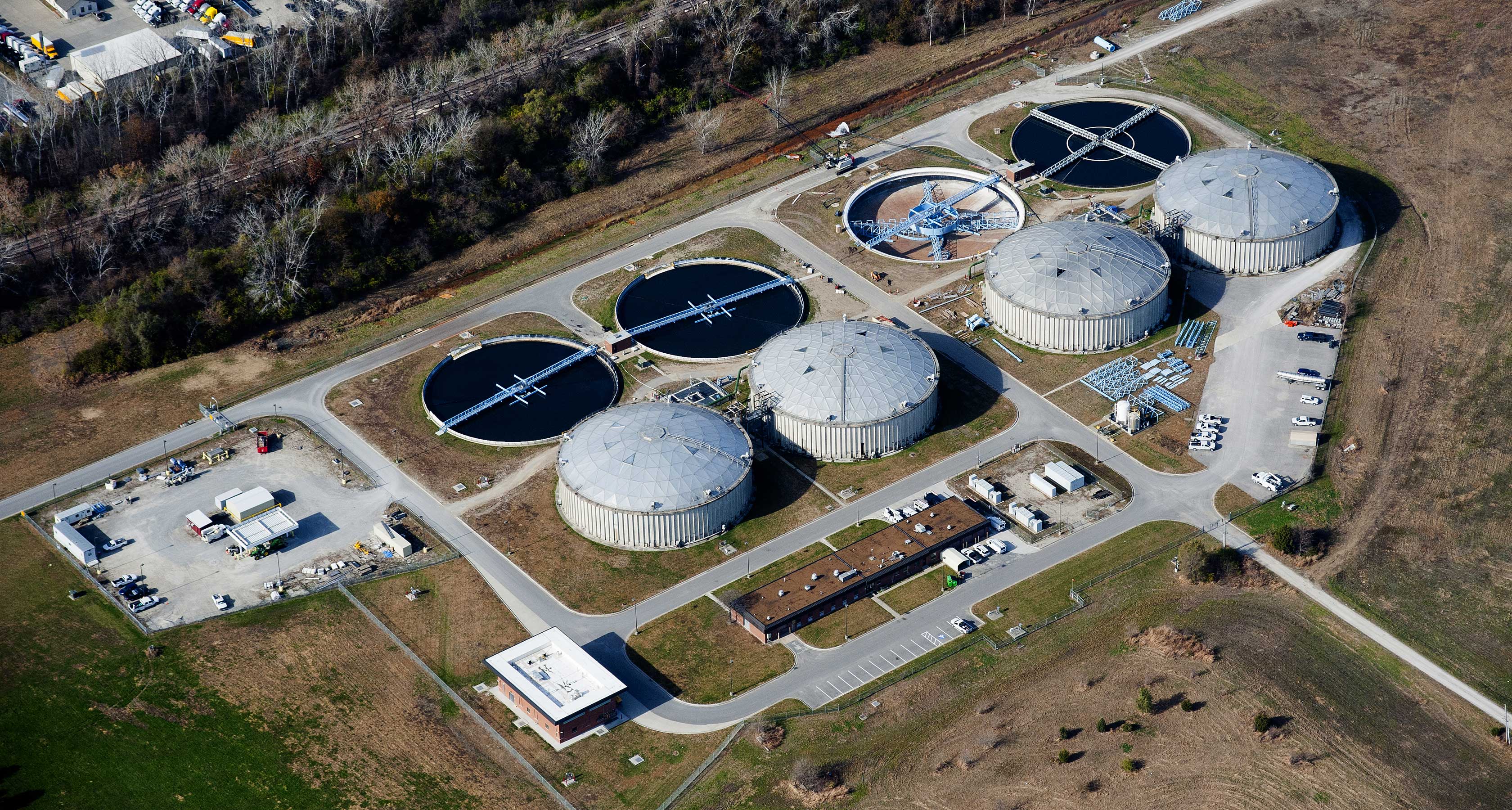 Aerial photo of current biosolids plant