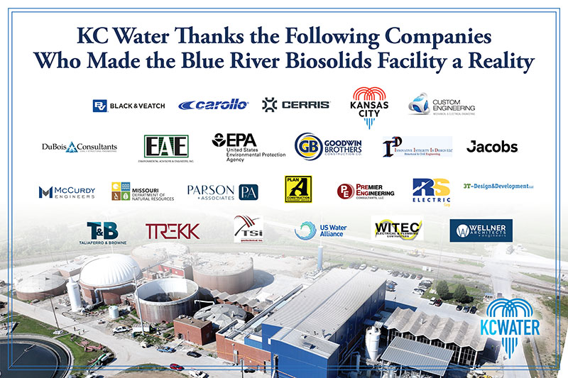 Black & Veatch<br />
Carollo<br />
Cerris<br />
City of Kansas City<br />
Custom Engineering<br />
Dubois Consultants<br />
Environmental Advisors & Engineers, INC<br />
Environmental Protection Agency<br />
Goodwin Brothers Construction Co.<br />
Innovative Integrity In Design<br />
Jacobs<br />
McCurdy Engineers<br />
Missouri Department of Natural Resources<br />
Parson + Associates<br />
Plan A Construction Management Services<br />
Premier Engineering Consultants<br />
RS Electric<br />
3T-Design & Development<br />
Taliaferro & Browne<br />
TREKK Design Group<br />
TSI Engineering<br />
U.S. Water Alliance<br />
WITEC<br />
Wellner Architects</p>
<p>While this list may not be comprehensive, we recognize and value the collective efforts of every firm and subcontractor that made this project possible.