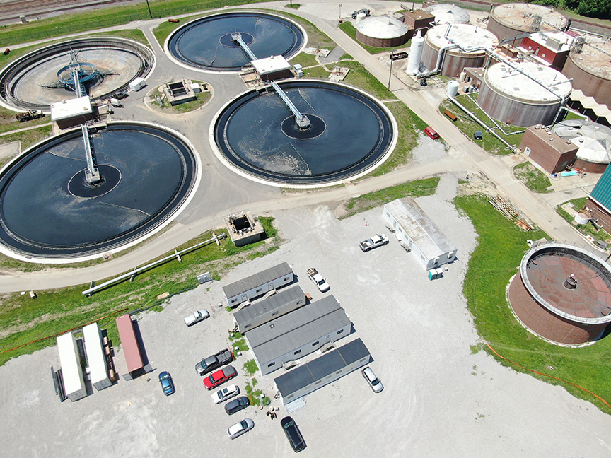 Aerial image of the Blue River Biosolids Facility