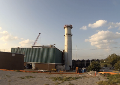 Smokestack demolition - 3