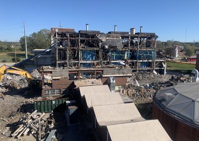 Photo of progress during demolition and construction.