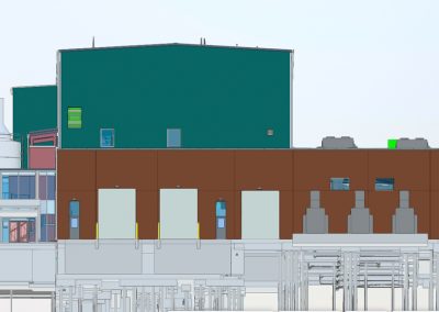 Rendering of future biosolids facility building.