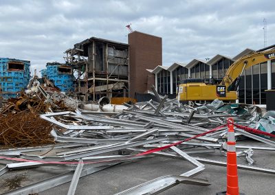 Most of the materials recovered during demolition were recycled.